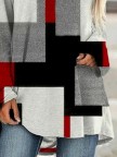 Round Neck Geometric Casual Tunic Tops