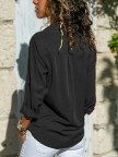 Collar Solid Pocketed Basic Shirt