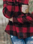 Casual Grid V Neck Sweatshirt