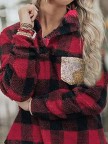 Casual Grid V Neck Sweatshirt