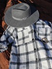 Casual Holiday Shirt Collar Long Sleeve Plaid Shirt Jacket