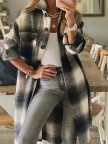 Shirt Collar Statement Long Sleeve Overcoat