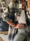 Shirt Collar Statement Long Sleeve Overcoat