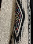 Ethnic Print Loose Knit Cardigan Sweater Coat