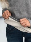 Keep Warm Solid Cotton Blends Loosen Sweatshirt