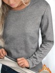 Keep Warm Solid Cotton Blends Loosen Sweatshirt