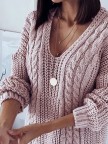 V Neck Jacquard Casual Sweater
