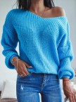 Casual Long Sleeve V Neck Sweater