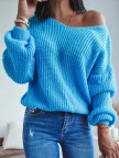 Casual Long Sleeve V Neck Sweater