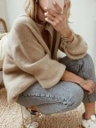 Casual Front Button Down Soft Sound Cardigan Sweater