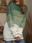 Knitted Casual Long Sleeve Sweater