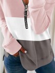 Plus size Multicolor Casual Long Sleeve Sweatshirts