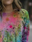 Colorful Dandelion Painting Print Fleece Sweatshirts